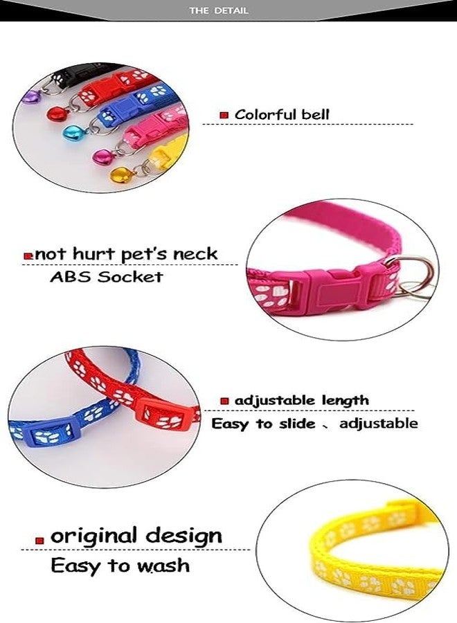 KsPups Pet Printed Nylon Collar and Leash Set - Adjustable and Breathable Puppy Kitten Collar and Leash Set with Loudly Bell, Quick Release Clip Leash for Dogs Pack of-1 (Multicolor) - Image 5